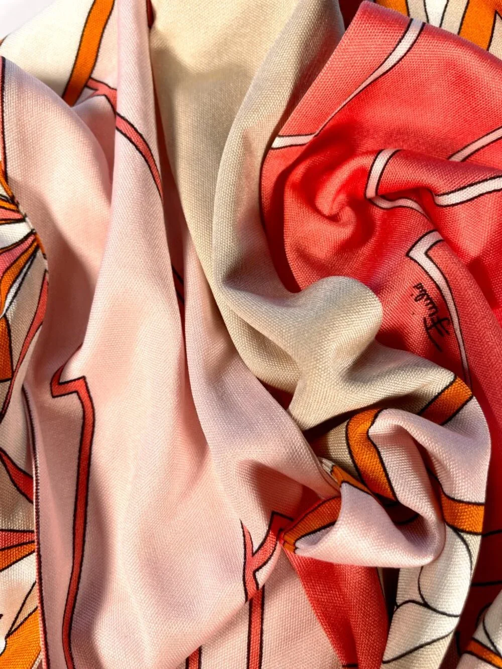 Emilio Pucci Skinny Silk Jersey Scarf NWT